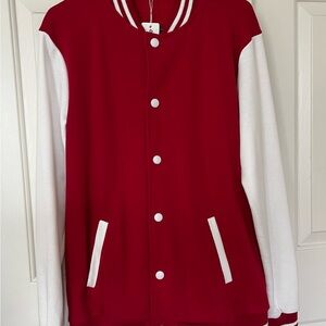 Red and White Varsity Jacket